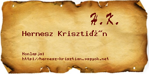 Hernesz Krisztián névjegykártya