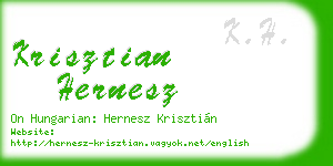 krisztian hernesz business card