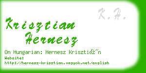 krisztian hernesz business card